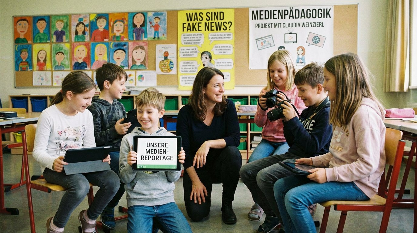 Claudia Weinzierl mit 4. Klasse